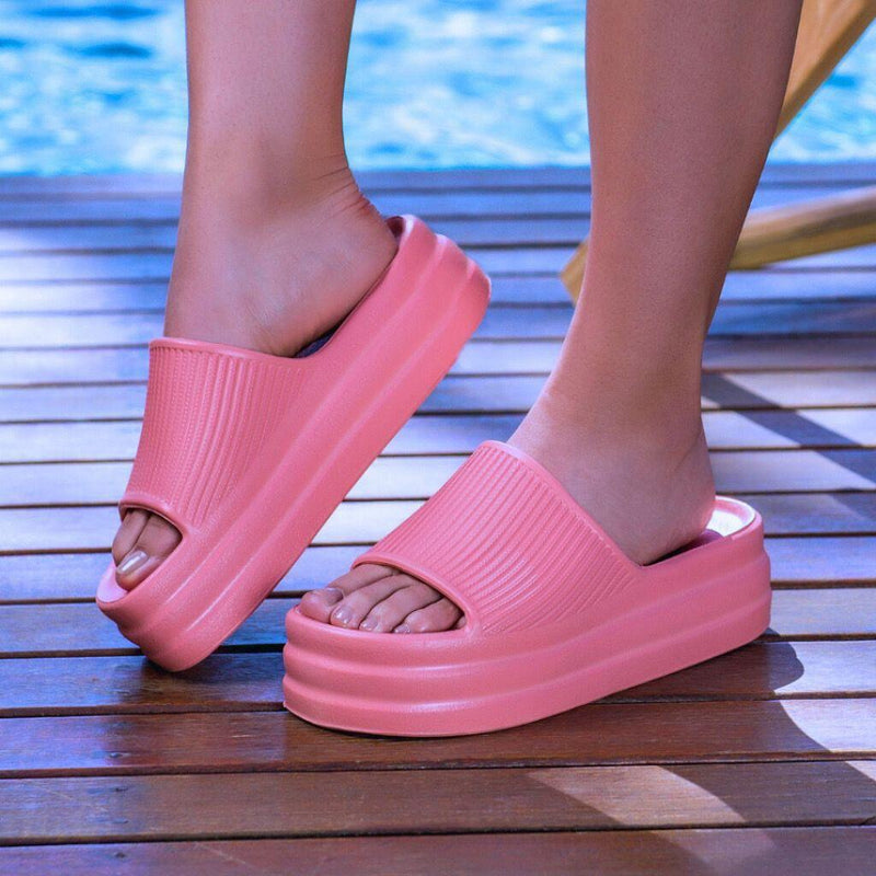 Chinelo Nuvem Feminino Plataforma Pink