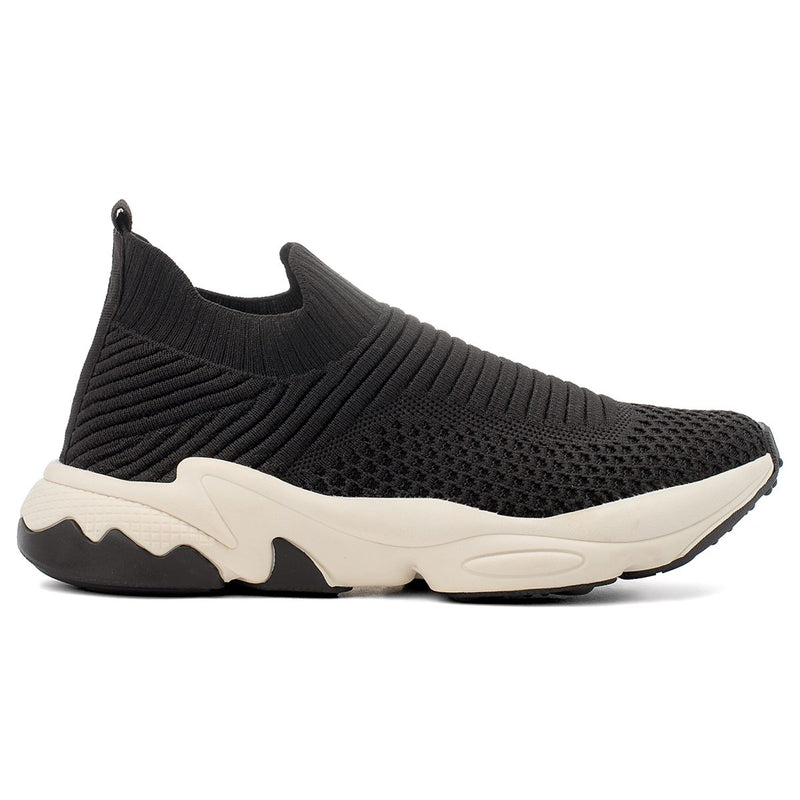 Tênis Feminino Knit Elastico Preto