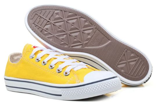 Tênis Feminino e Masculino All Star Cano Baixo Amarelo