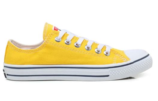 Tênis Feminino e Masculino All Star Cano Baixo Amarelo