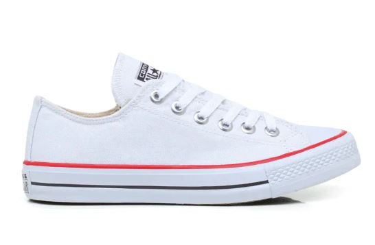 Tênis Feminino e Masculino All Star Cano Baixo Branco