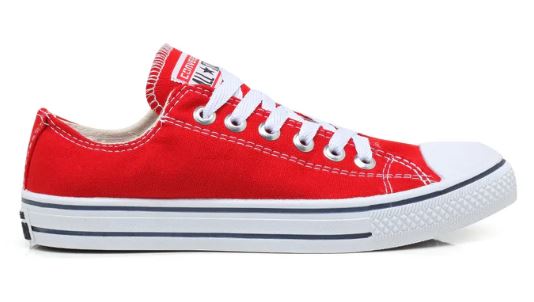 Tênis Feminino e Masculino All Star Cano Baixo Vermelho