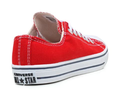 Tênis Feminino e Masculino All Star Cano Baixo Vermelho