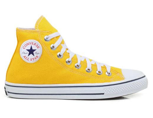 Tênis Feminino e Masculino All Star Cano Alto Amarelo