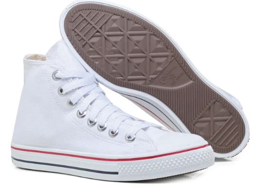 Tênis Feminino e Masculino All Star Cano Alto Branco