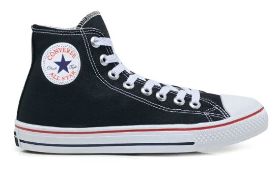 Tênis Feminino e Masculino All Star Cano Alto Preto