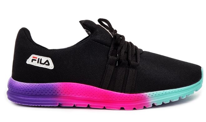 Tênis Feminino Fila F1 Preto Tricolor